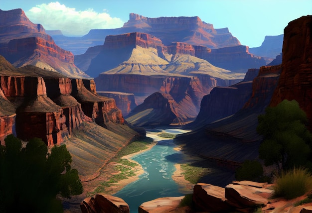 Grand Canyon del Colorado negli Stati Uniti AI generativa