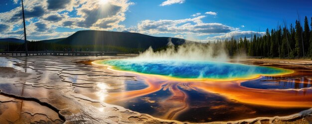 Grand Prismatic Spring nel Parco Nazionale di Yellowstone