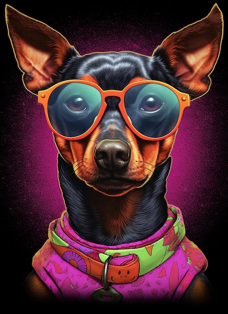 Grand theft auto baby femmina pinscher immagine generata dall'intelligenza artificiale