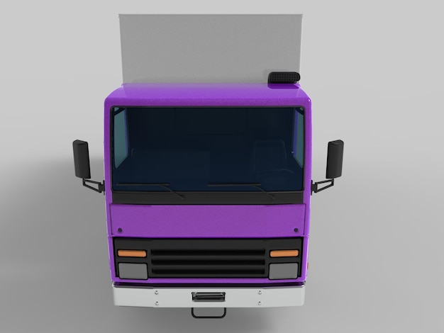 Grande camion nero con un semirimorchio Modello per il posizionamento della grafica 3d rendering