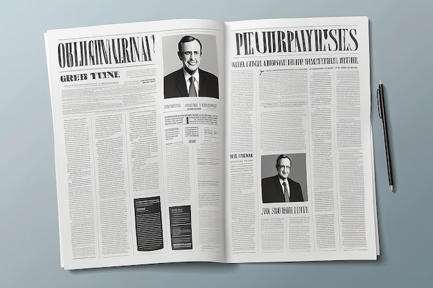 Grande design di giornale per qualsiasi scopo Vector layout editoriale di stampa Template di giornale