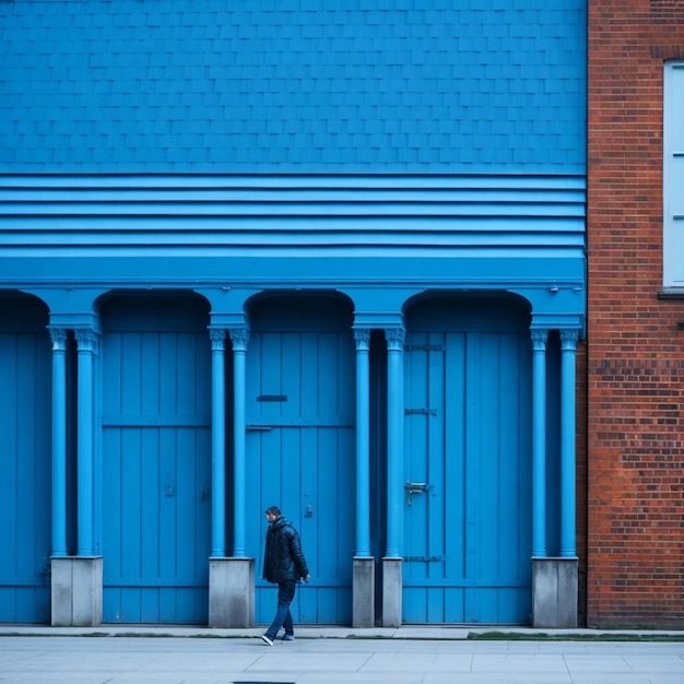 Grande edificio blu