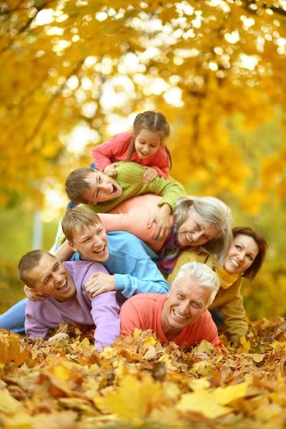 Grande famiglia che si diverte