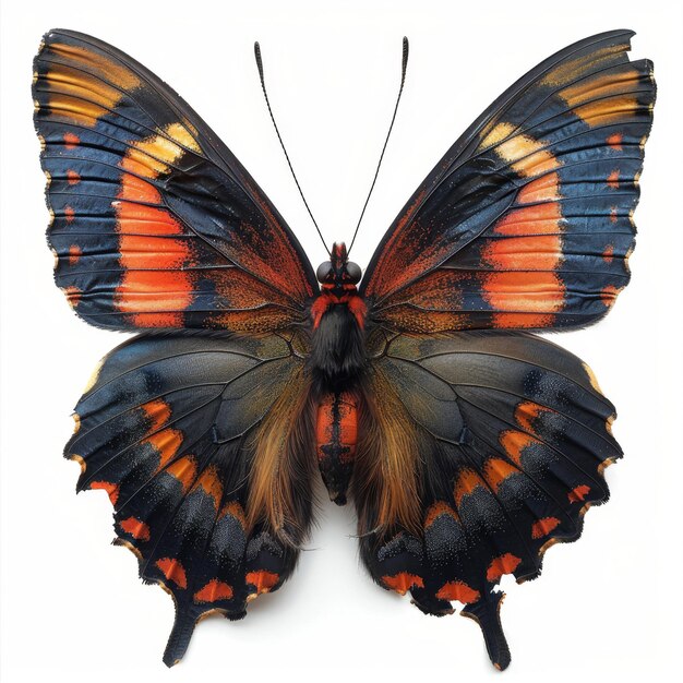 Grande farfalla con ali arancione e nere