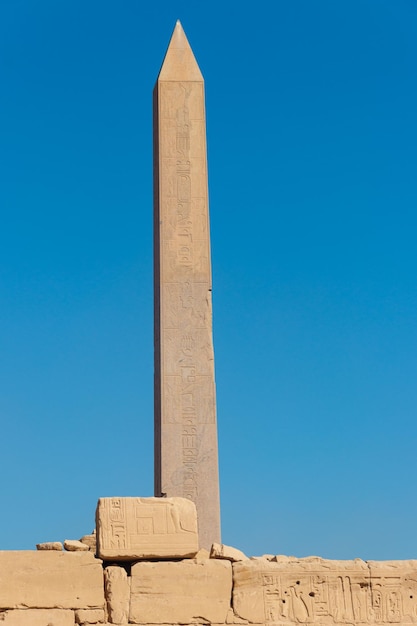 Grande obelisco nel tempio di Karnak a Luxor, Egitto