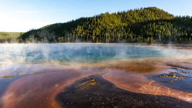 Grande primavera prismatica nel Parco Nazionale di Yellowstone USA