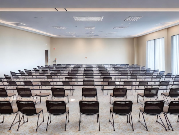 Grande sala con molte sedie sala conferenze ai generato