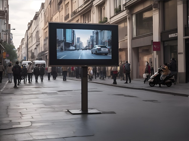 Grande schermo televisivo in città