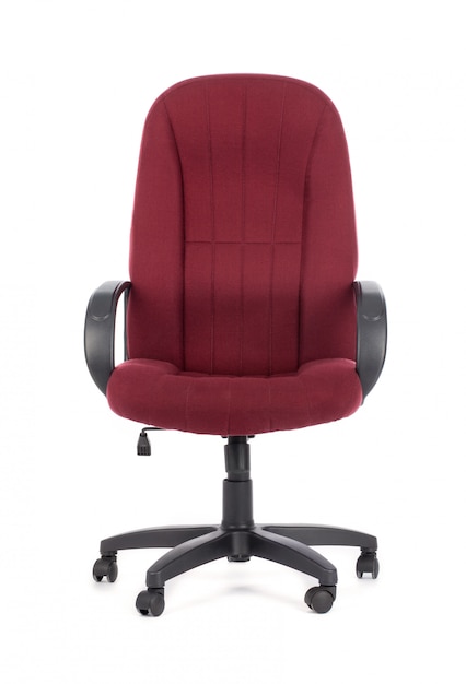 Grande sedia rossa dell&#39;ufficio, isolata