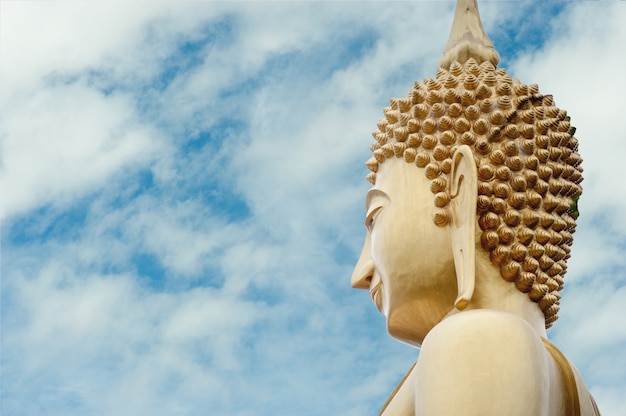 Grande statua del Buddha sulla montagna