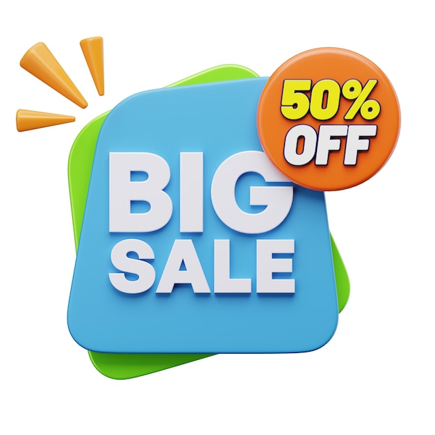 Grande vendita, sconto di 50 su tutto.