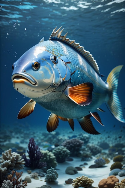 grandi pesci bellissimi nell'oceano