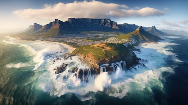 Grandiosità naturale di Città del Capo in Sud Africa