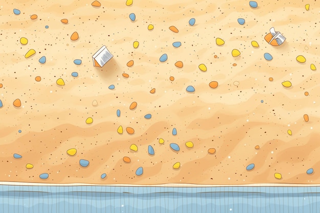 Granelli di sabbia su un campo da pallavolo sulla spiaggia