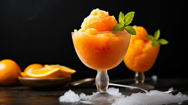 Granita di aperol spritz ghiacciato fatto in casa