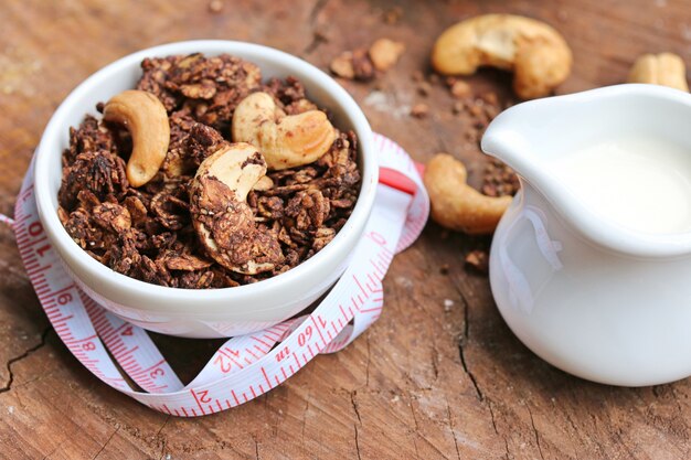 granola sano con anacardi