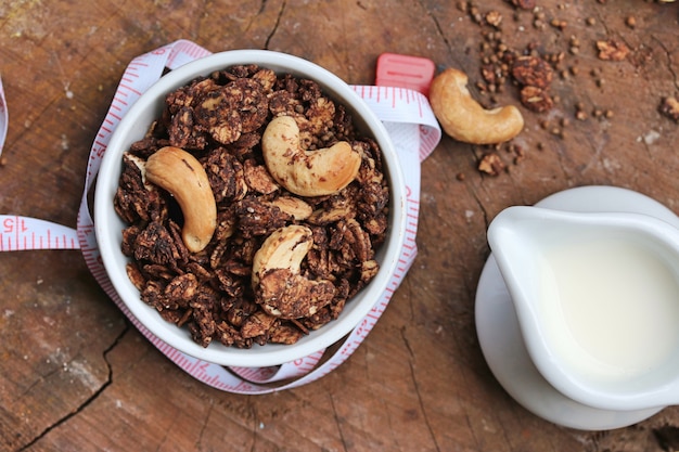 granola sano con anacardi