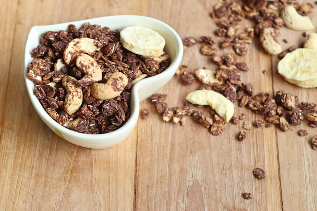 granola sano con anacardi