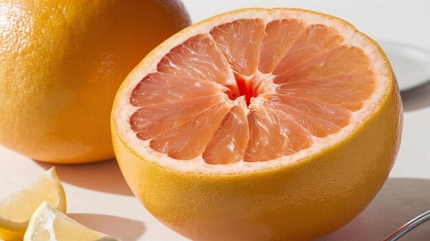 Grapefruit isolati interi o a fette