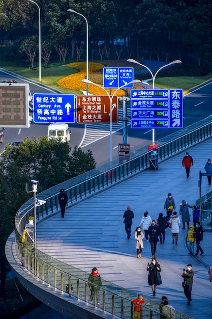 Grattacieli belli e per uffici, edificio della città di Pudong, Shanghai, Cina.