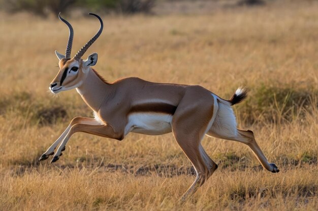 Graziosa Impala a metà passo sulla savana