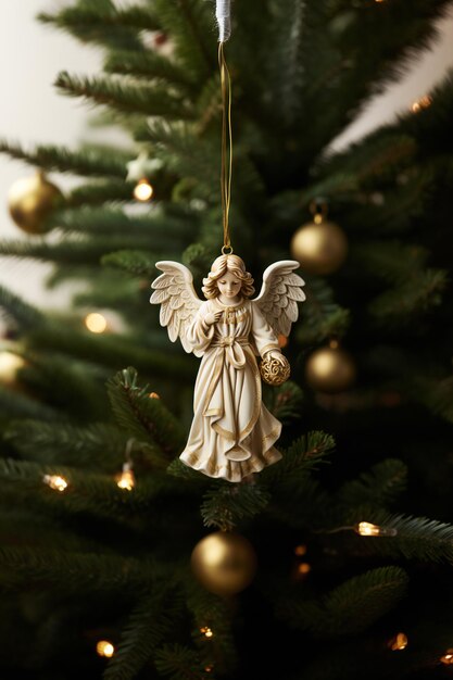 Grazioso ornamento angelico per l'albero di Natale