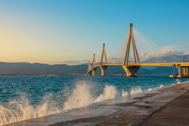 Grecia. Ponte Rion Antirion sul Golfo di Corinto.