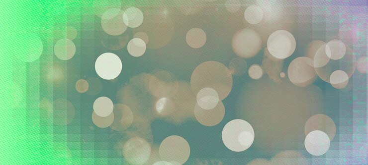 Photo green bokeh widescreen background for banner poster event celebrations and various design works