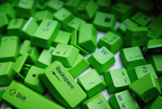 Green computer keyboard keycaps oggetto sfondo