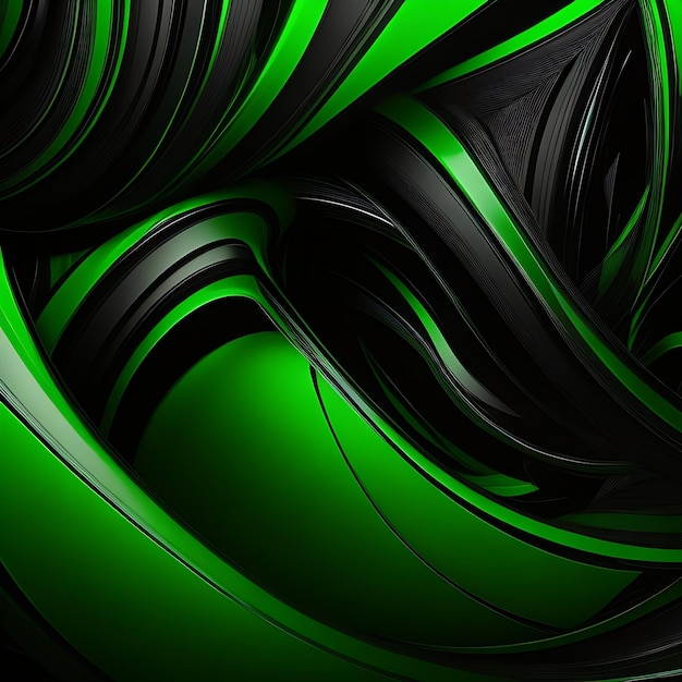 Green e Black Abstract Wallpaper generato dall'AI