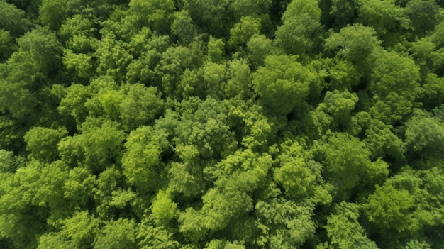 Green Forest Drone view La bellezza della natura selvaggia