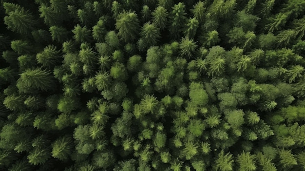 Green Forest Drone view La bellezza della natura selvaggia