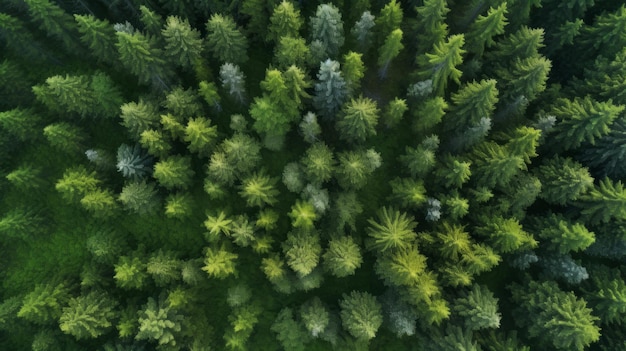 Green Forest Drone view La bellezza della natura selvaggia