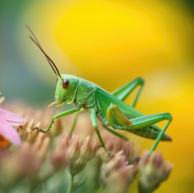 Green Grasshopper Macro