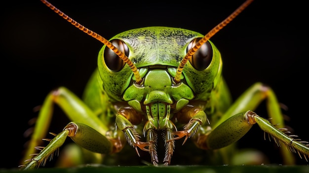 Green Grasshopper Un ritratto iperrealistico con significati nascosti