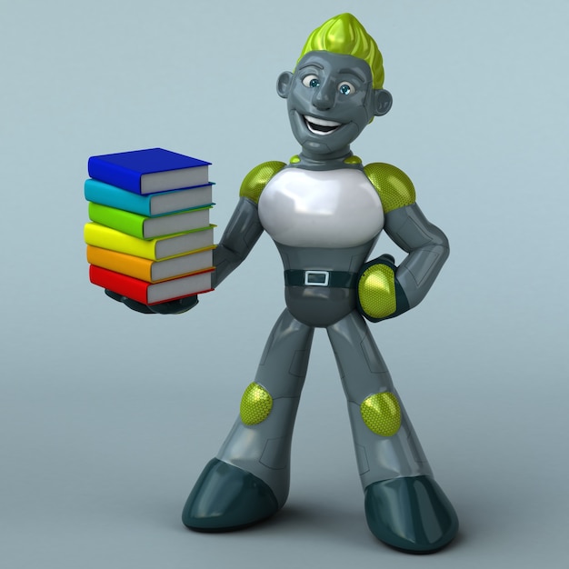 Green Robot 3D illustrazione