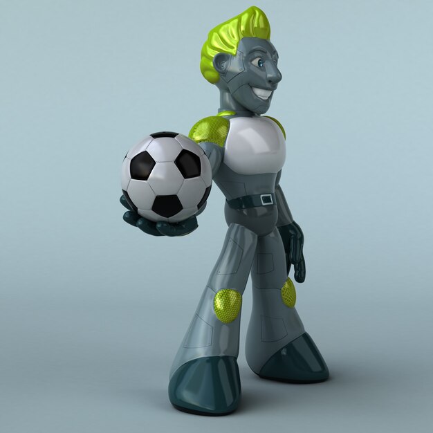 Green Robot 3D illustrazione