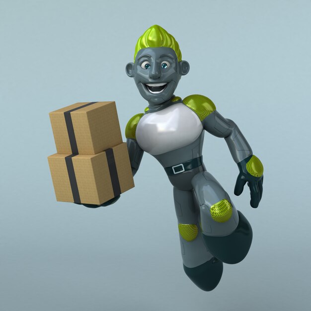 Green Robot - Personaggio 3D