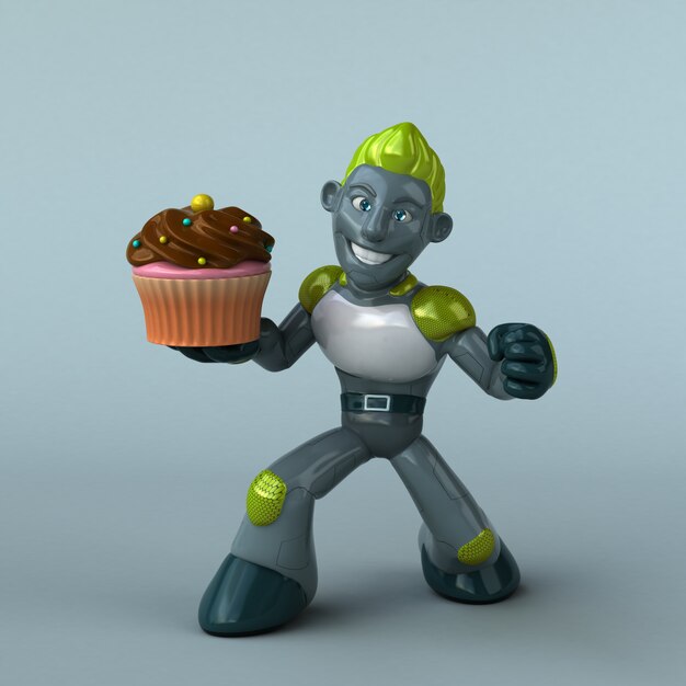 Green Robot - Personaggio 3D