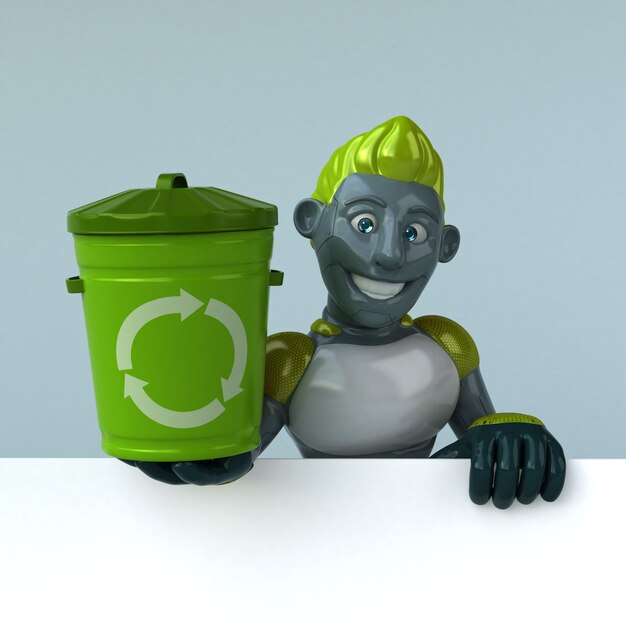 Green Robot - Personaggio 3D