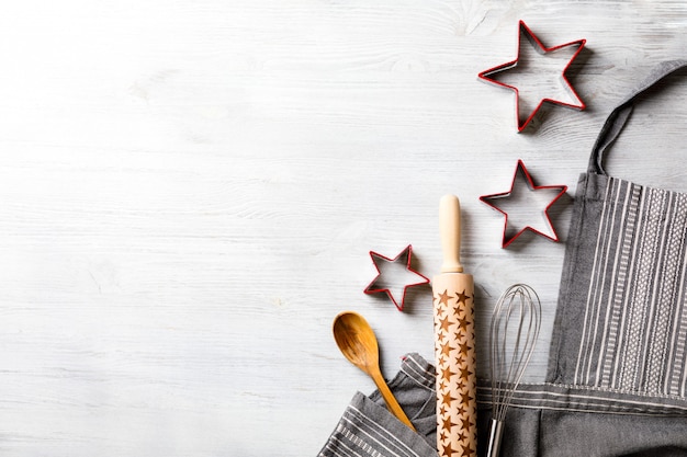 Grembiule da cucina sul concetto del fondo di Natale