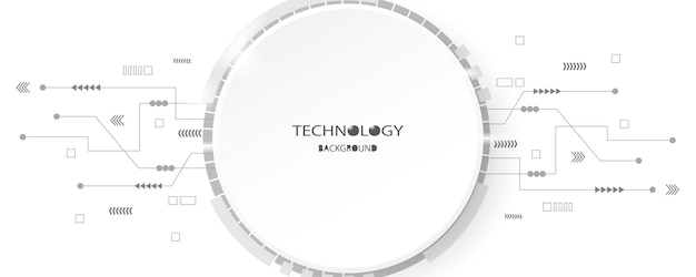 Grey white Abstract technology background Hi tech digital connect