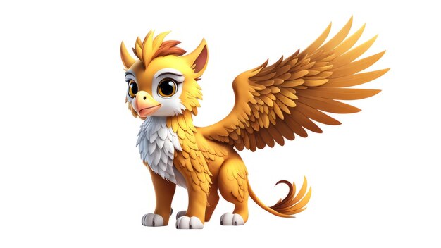 Griffin su uno sfondo bianco isolato