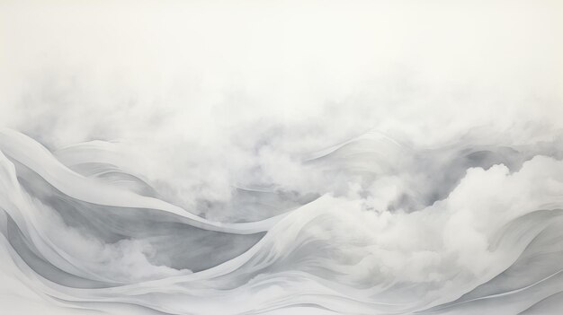 Grigio ondata astratto acquerello nel mare vicino alle nuvole