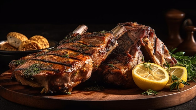 Griglia di carne di agnello angolato del Medio Oriente