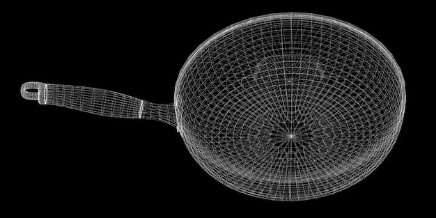 Griglia di inquadratura nella padella isolata su uno sfondo