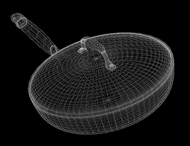 Griglia di inquadratura nella padella isolata su uno sfondo