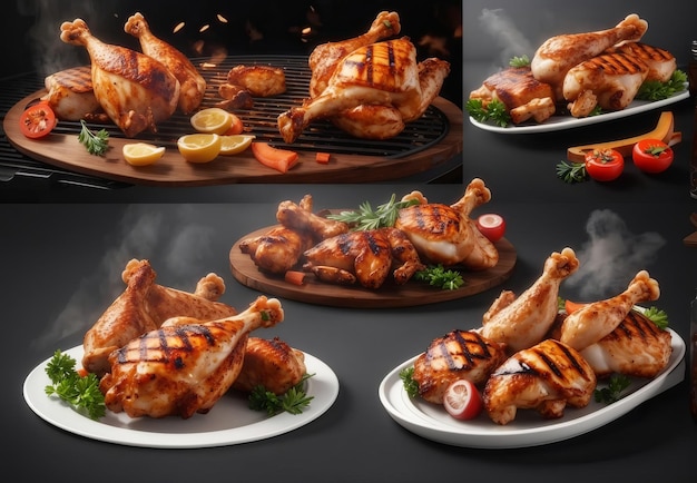 Grill Chicken realistico pollo 3d che vola in Th