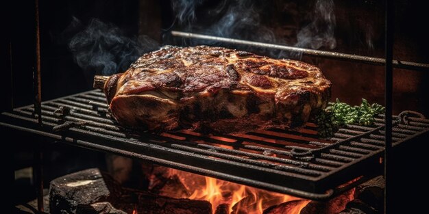 Grill da una cucina di un ristorante argentino