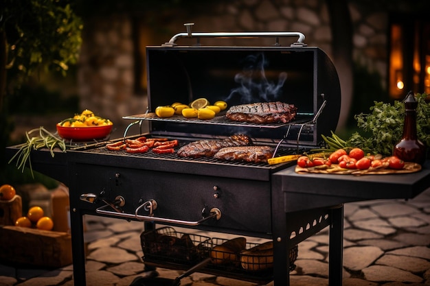 Grill per barbecue con un tocco rustico